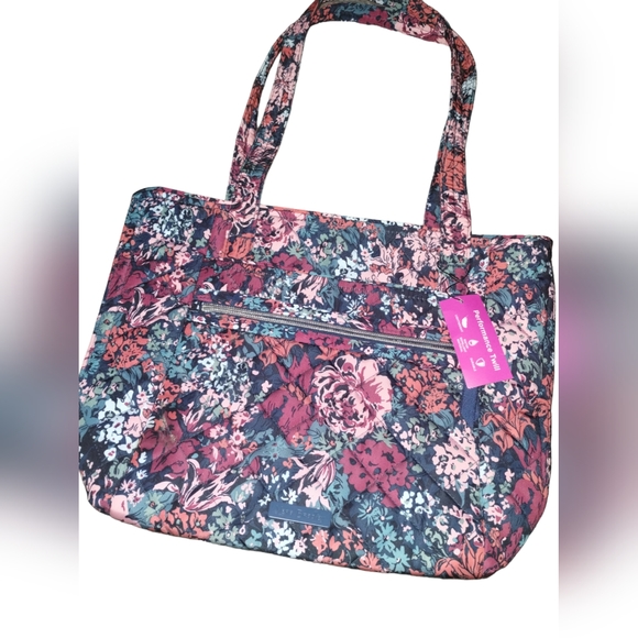 Vera Bradley Cabbage Rose Cabernet Vera Tote - Picture 7 of 8
